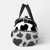 Schwarz-Weiß-Kuh-Flecken Musterduffelbeutel Duffle Bag (Rechts)