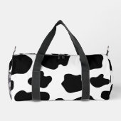 Schwarz-Weiß-Kuh-Flecken Musterduffelbeutel Duffle Bag (Rückseite)