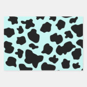 Schwarz-Weiß-Kuh-Flecken Papierblätter Geschenkpapier Set (Vorderseite 3)