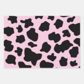 Schwarz-Weiß-Kuh-Flecken Papierblätter Geschenkpapier Set (Vorderseite 2)
