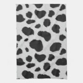 Schwarz-Weiß-Kuh-Flecken Pelzstruktur Geschirrtuch (Vertikal)