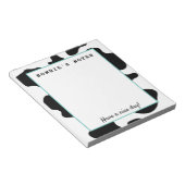 Schwarz-Weiß-Kuh-Flecken - Sonderschrift Notizblock (angewinkelt)