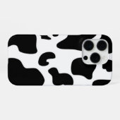 Schwarz-Weiß-Kuh iPhone Hülle (Rückseite (Horizontal))
