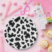 Schwarz-Weiß-Kuh-Kuh-Kugel Print Birthday Party Pappteller (Party)