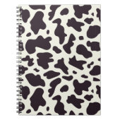Schwarz-Weiß-Kuh-Muster DruckNotebook Notizblock (Vorderseite)