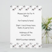 Schwarz-Weiß-Kuh-Muster. Einladung (Stehend Vorderseite)