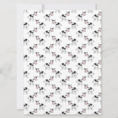 Schwarz-Weiß-Kuh-Muster. Einladung (Rückseite)