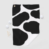 Schwarz-Weiß-Kuh-Muster Golfhandtuch (Insitu)