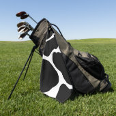 Schwarz-Weiß-Kuh-Muster Golfhandtuch (Gras)