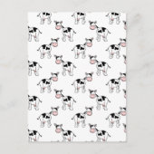 Schwarz-Weiß-Kuh-Muster. Postkarte (Vorderseite)