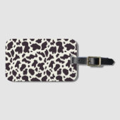 Schwarz-Weiß-Kuh-Muster Print Gepäckanhänger (Vorderseite (Horizontal))