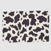 Schwarz-Weiß-Kuh-Muster Print Golfhandtuch (Horizontal)