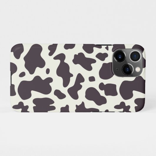 Schwarz-Weiß-Kuh-Muster Print iPhone Hülle (Rückseite (Horizontal))