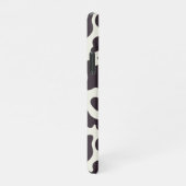 Schwarz-Weiß-Kuh-Muster Print iPhone Hülle (Rechte Seite)