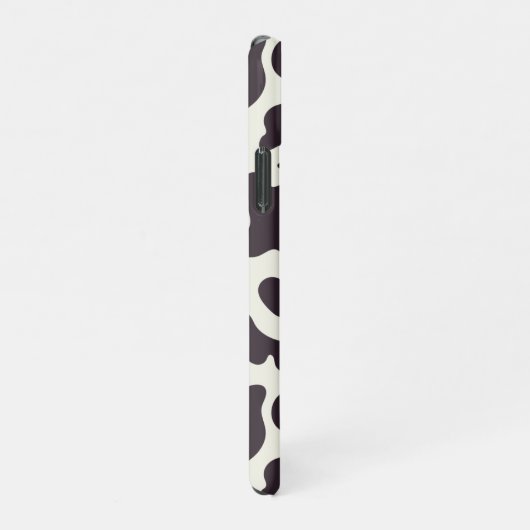 Schwarz-Weiß-Kuh-Muster Print iPhone Hülle (Rechte Seite)