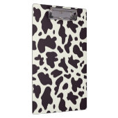 Schwarz-Weiß-Kuh-Muster Print Klemmbrett (Rechts)