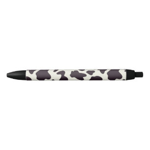 Schwarz-Weiß-Kuh-Muster Print Kugelschreiber