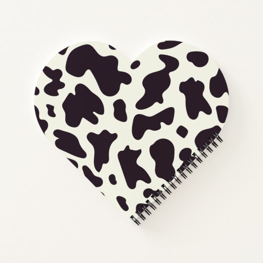 Schwarz-Weiß-Kuh-Muster Print Notizblock (Rückseite)