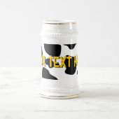 Schwarz-Weiß-Kuh-Plätze Bierstein-Geschenk Bierglas (Mittel)