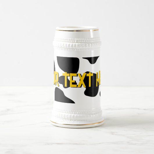 Schwarz-Weiß-Kuh-Plätze Bierstein-Geschenk Bierglas (Mittel)