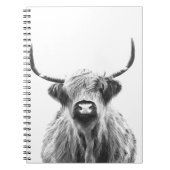 Schwarz-Weiß-Kuh-Portrait Notizblock (Vorderseite)