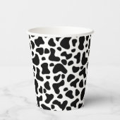Schwarz-Weiß-Kuh Print Birthday Pappbecher (Rückseite)