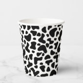 Schwarz-Weiß-Kuh Print Birthday Pappbecher (Vorderseite)