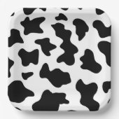 Schwarz-Weiß-Kuh Print Farm Barthday Party Pappteller (Vorderseite)