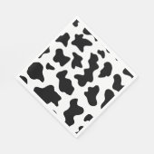 Schwarz-Weiß-Kuh Print Farm Barthday Party Serviette (Ecke)