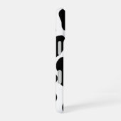 Schwarz/Weiß Kuh Print iPhone 16 Fall Hülle (Rechte Seite)