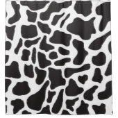 Schwarz-Weiß-Kuh-Spot Tiermuster Duschvorhang (Vorderseite)