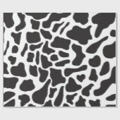 Schwarz-Weiß-Kuh-Spot Tiermuster Geschenkpapier (Flach)