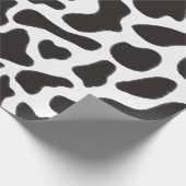 Schwarz-Weiß-Kuh-Spot Tiermuster Geschenkpapier (Ecke)