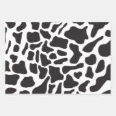 Schwarz-Weiß-Kuh-Spot Tiermuster Geschenkpapier Set (Vorderseite 3)