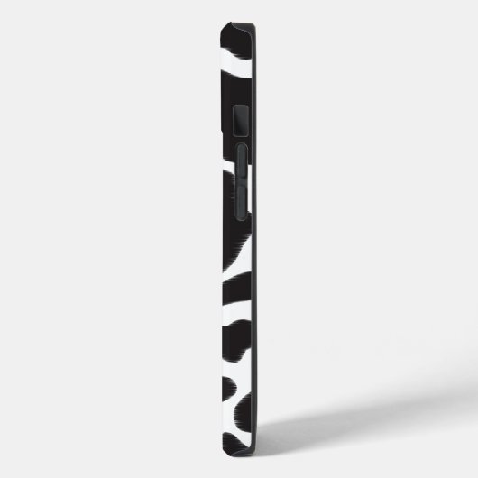 Schwarz-Weiß-Kuh-Spot Tiermuster Monogramm Case-Mate iPhone Hülle (Rückseite / Links)