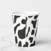 Schwarz-Weiß-Kuh-Spot Tiermuster Pappbecher (Rechts)