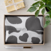 Schwarz-Weiß-Kuh-Spot Tiermuster Seidenpapier (Geschenk)
