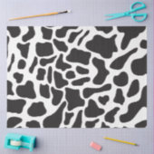 Schwarz-Weiß-Kuh-Spot Tiermuster Seidenpapier (Basteln)