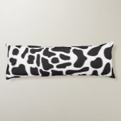 Schwarz-Weiß-Kuh-Spot Tiermuster Seitenschläferkissen (Rückseite)