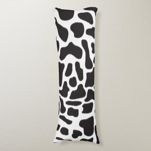 Schwarz-Weiß-Kuh-Spot Tiermuster Seitenschläferkissen (Vorderseite Vertikal)