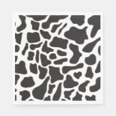Schwarz-Weiß-Kuh-Spot Tiermuster Serviette (Vorderseite)