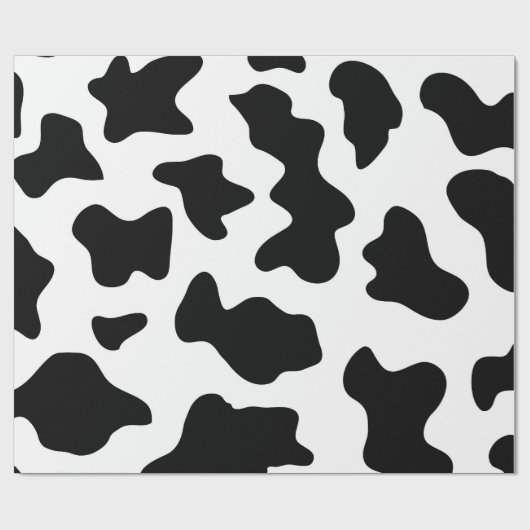 Schwarz-Weiß-Kuh-Spots für Drucke Geschenkpapier (Flach)