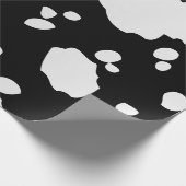 Schwarz-Weiß-Kuh-Spots Tierdruck Geschenkpapier (Ecke)
