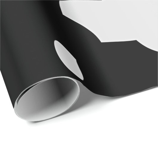 Schwarz-Weiß-Kuh-Spots Tierdruck Geschenkpapier (Rolleneckpunkt)