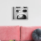 Schwarz-Weiß-Kuh stürzt seine Nase durch 8x10 Leinwanddruck (Insitu (Wohnzimmer))