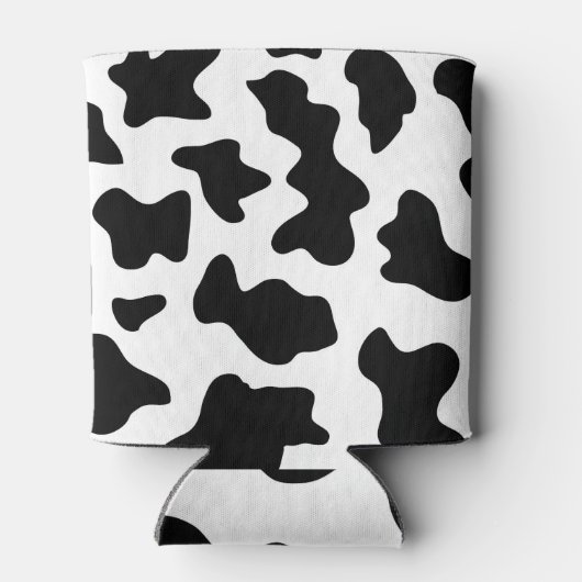 Schwarz-Weiß-Kuh-Tiermuster Dosenkühler (Rückseite)