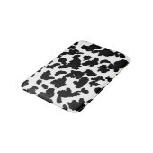 Schwarz-Weiß-Kuh verbirgt das Muster "Fur" Badematte (Schrägansicht)