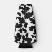 Schwarz-Weiß-Kuh verbirgt das Muster "Fur" Flaschenkühler (Rückseite)