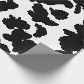 Schwarz-Weiß-Kuh verbirgt das Muster "Fur" Geschenkpapier (Ecke)
