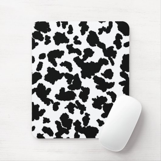 Schwarz-Weiß-Kuh verbirgt das Muster "Fur" Mousepad (Mit Mouse)